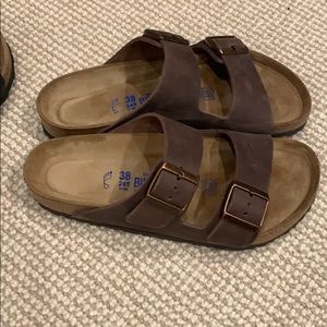 Matte brown Birkenstock sandals
